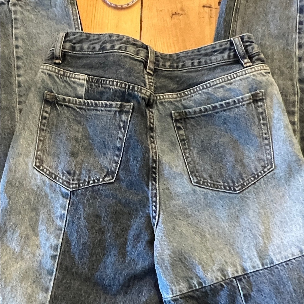 PacSun Women's Patchwork Blue Denim Jeans - Picture 8 of 8